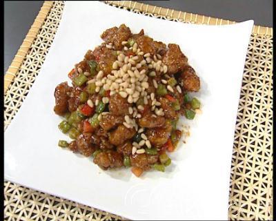 苦瓜松仁鸡米花