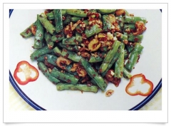 干煸四季豆 川菜食谱 制作方法及美图欣赏