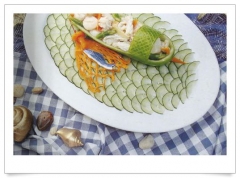 节瓜海鲜船 粤菜食谱 制作方法及美图欣赏