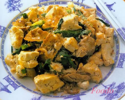 豆腐炒韭菜 制作与美图欣赏