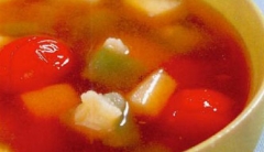 蜜瓜云片糕 原料有哈蜜瓜 云片糕 圣女果 蜂蜜