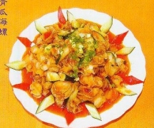青瓜海螺 原料有鲜海螺 青瓜 色拉油 食盐 豆辣酱